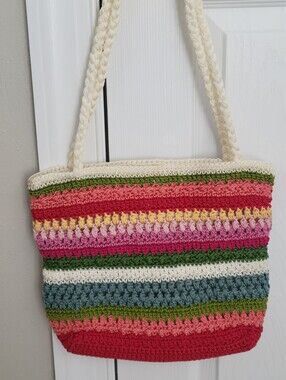 Lina Vintage Multi Color Crochet Shoulder Bag